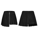 Mini Pleated Irregular Punk Skirt