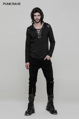 Daily Hooded Micro-elastic Knitted Punk Sweater