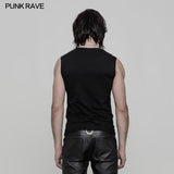 Skinny Muscular Sleeveless Punk T-shirt For Men