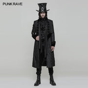 Victoria Gorgeous Long Gothic Coat Stereo Jacquard Men Jacket