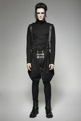 Military Elastic Twill Denim Baggy Gothic Pants For Men