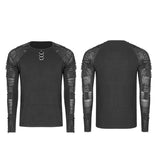 Men's Raglan Sleeve Knit Punk T-shirt