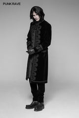 Victoria's Gorgeous Vintage Velvet Coat Stand Collar Jacket For Men