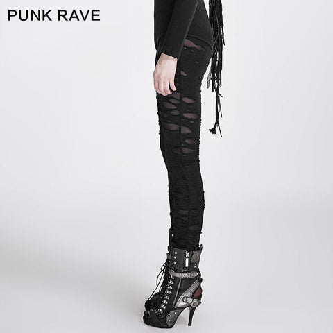 Hot Sale Broken Mesh Gothic Pants/leggings For Women