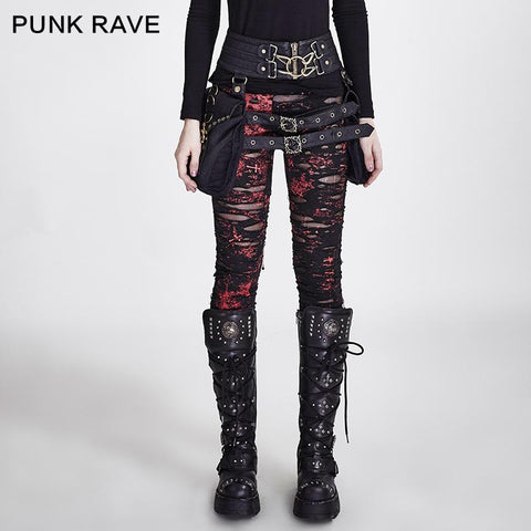 Hot Sale Broken Mesh Gothic Pants/leggings For Women