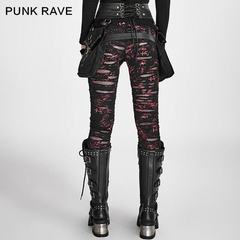 Hot Sale Broken Mesh Gothic Pants/leggings For Women