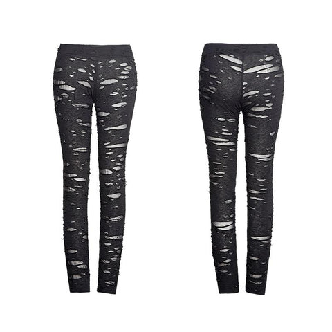 Hot Sale Broken Mesh Gothic Pants/leggings For Women