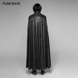 Dracula Gorgeous Gothic Cape Cloak Embossed Velvet Long Coat