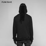 Punk Pilot Personality Hooded Jacket Cashmere Sweater Cardigan For Men