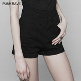 Back Cross Hollow Denim Tight Shorts Pants For Women