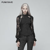 Gorgeous Gothic Lace Shirt Long Sleeve Vintage Blouse