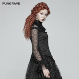 Steampunk Translucent Lace Sleeve Vintage Shirt