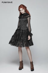 Steampunk Translucent Lace Sleeve Vintage Shirt