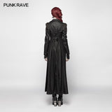 Gothic Stand/Lapel Collar Dark High-low Coat