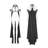 Punk Cross Long Cape With Chain