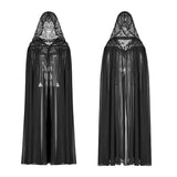 Gothic Hooded Chiffon Cape Long Coat