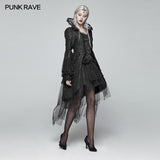 Gothic Translucent Standing Collar Lace Dress Coat