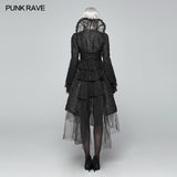 Gothic Translucent Standing Collar Lace Dress Coat