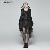 Gothic Translucent Standing Collar Lace Dress Coat