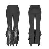 Gothic Flared Lace Leggings For Women With Cross Decoration