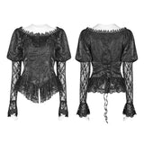 Gothic Lantern Sleeve Lace Shirt