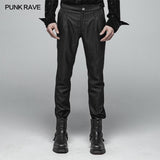 Men Simple Daily Wear Gothic Trousers