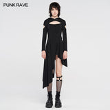 Punk knitted asymmetrical dresses