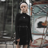 High-waisted punk skirt