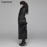 Gothic Gorgeous Fur High Collar Jacquard Long Coat