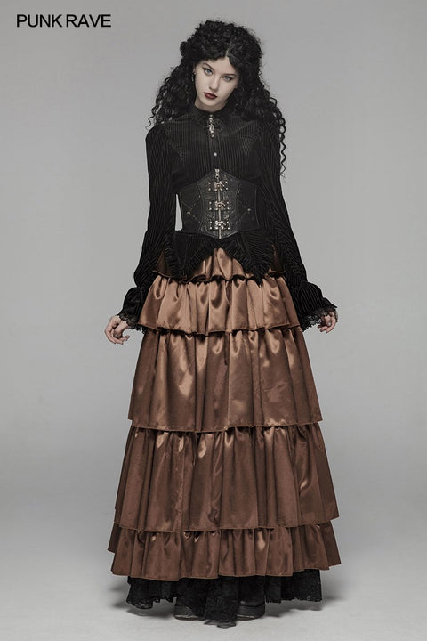 Gothic Multi Layered Dress With Elastic Band