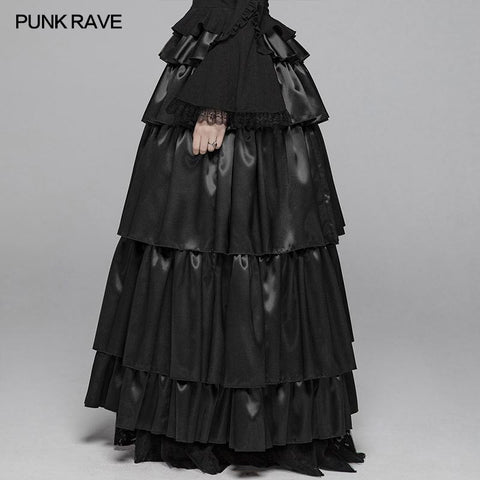 Gothic Multi Layered Dress With Elastic Band