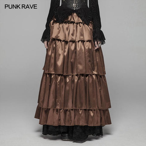 Gothic Multi Layered Dress With Elastic Band