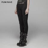 Steam Punk Elasticity Denim Rope Pant