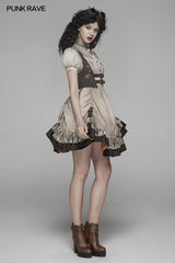 Steam Punk Lolita Dress With Lace-up Back