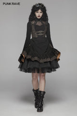 Steam Punk Lolita Dress With Lace-up Back