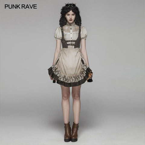 Steam Punk Lolita Dress With Lace-up Back