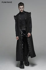 Men Vintage Long Waistcoat Dark Loose Vest