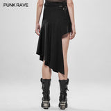 Punk Rock Irregular Skirt - Fabric