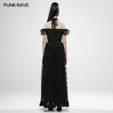 Gothic Gorgeous Off Shoulder Lace Dress