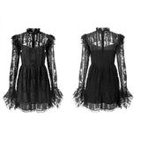 Hollow-out lace dress