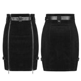 High-waisted punk skirt