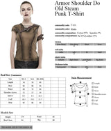 Steampunk Top Crocheted Strape Backless Punk Shirts For Women