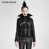 Fashion Chinchilla Leather Punk Coat