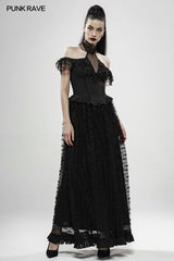 Gothic Gorgeous Off Shoulder Lace Dress