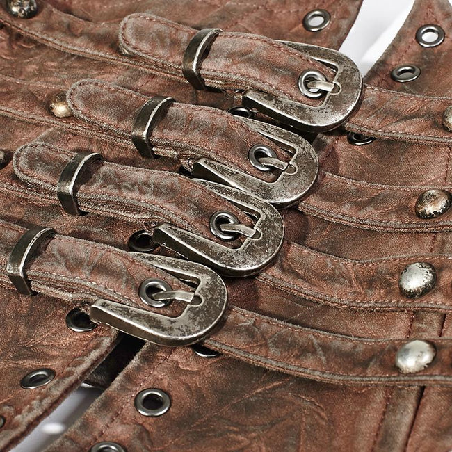Steampunk Vintage Retro Underbust Corset Waist Belt Sexy Leather