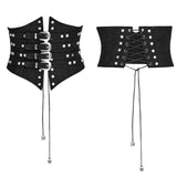 Steampunk Vintage Retro Underbust Corset Waist Belt Sexy Leather Girdles For Women Accessories