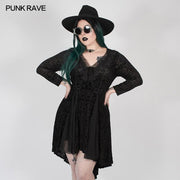 Gothic abyss burnt flower dress