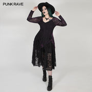 Gothic  gorgeous V-neck dress