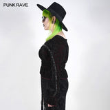 Punk horizontal collar T-shirt