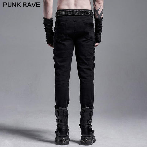 PUNK woven elastic trousers